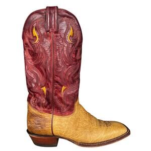 Vintage Justin Women’s AQHA Remuda Red Leather Wide Cowgirl Boot Size US 10 C